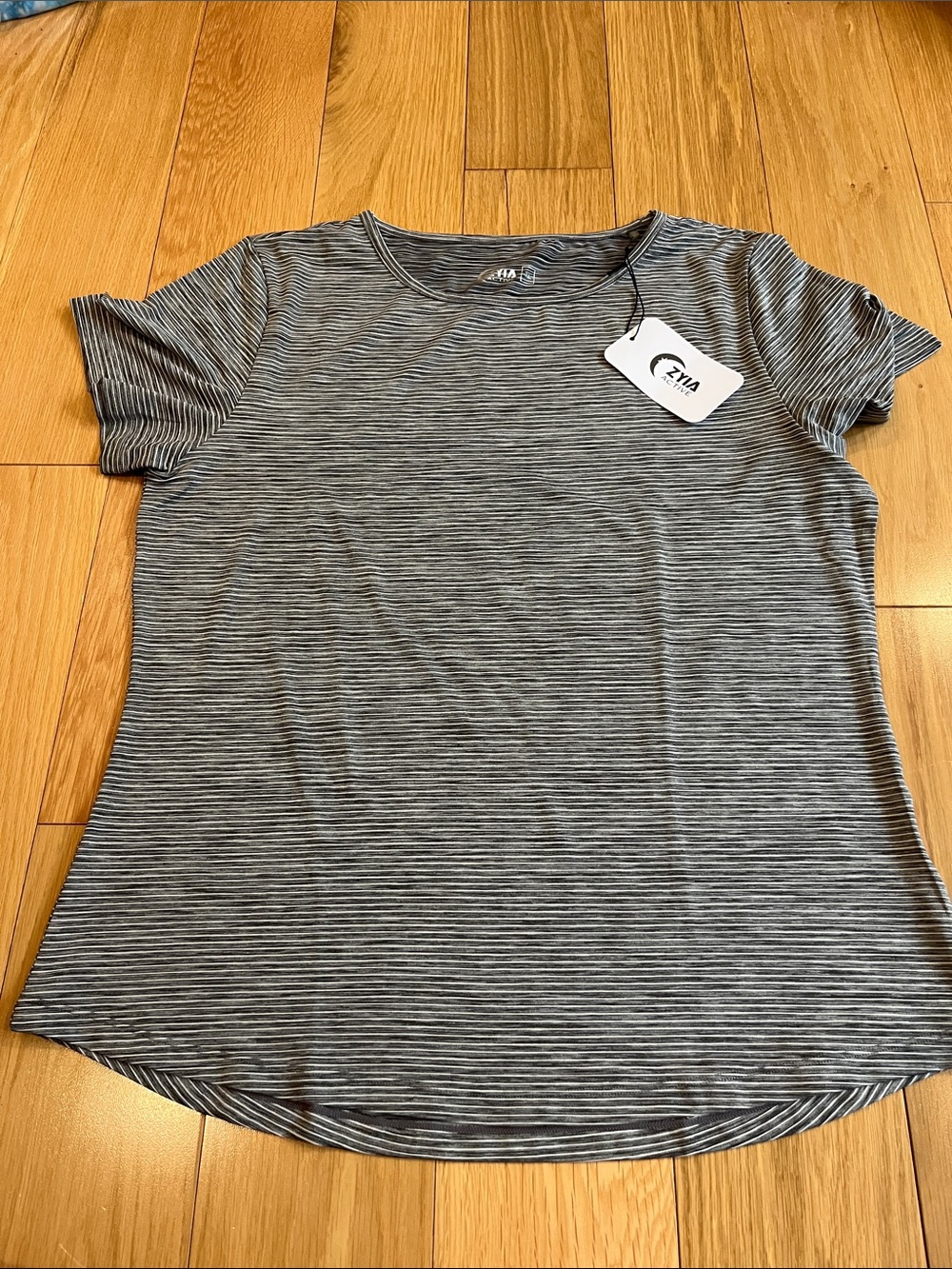 Zyia Black Stripe Short Sleeve T
